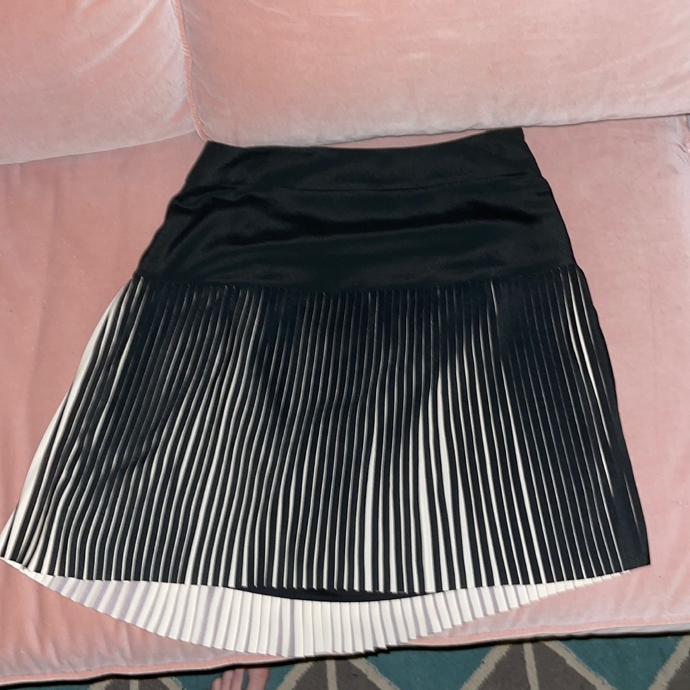 Black & Beige pleated skirt